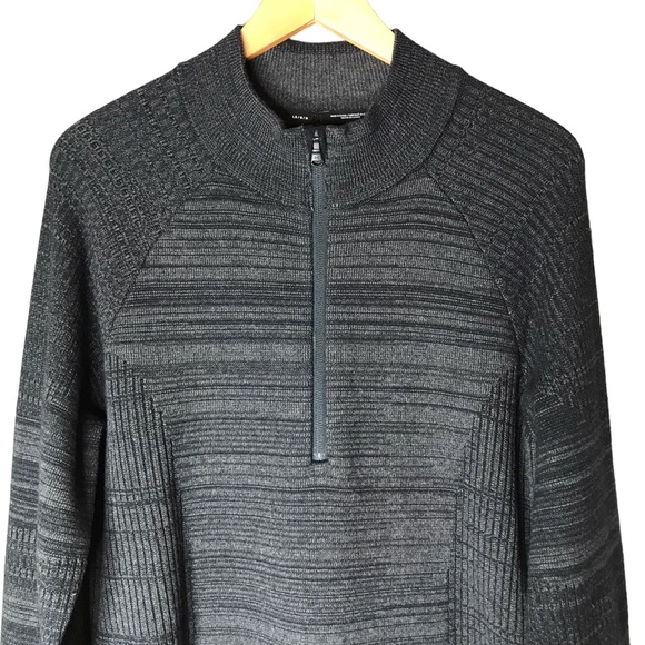 Under Armour UA 1/2 Zip Pullover Sweater Long Sleeve Heathered Grey Men's Large - Picture 2 of 9